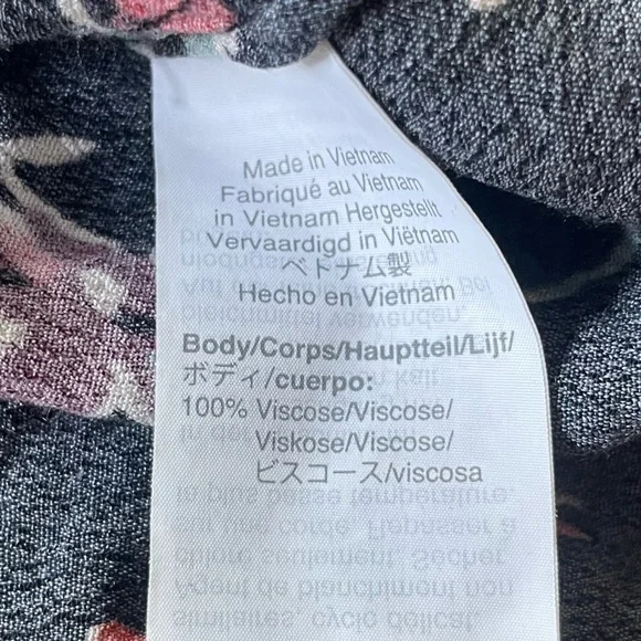 Madewell Black Red A-Line Midi Skirt - Picture 2 of 3